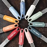 Microplane Zester Grater in After Dark Grey for Citrus Fruits, Hard Cheese, Ginger, Chocolate and Nutmeg with Fine Stainless Steel Blade - Made in USA - 10