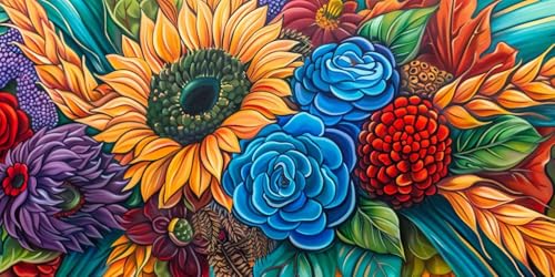 Diamond painting adulte tournesol 70x140cm kit broderie diamant