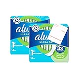 Always Ultra Day Bundle, Size 1 Normal Sanitary Pads, 28 Sanitary Towels (2 Packs of 14), 3X Protection, Super Absorbent Sanitary Towels for Long Lasting Protection AFG Supplies Bundle