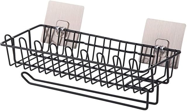 BBL Bathroom Storage Shelf - Stainless Steel Shower Caddy Self Adhesive Wall Mount Rack Basket for Kitchen Bathroom, Suitable for Sponge, Soap, Shampoo ,Bottle, Brush Stand. (Basket Shelf)