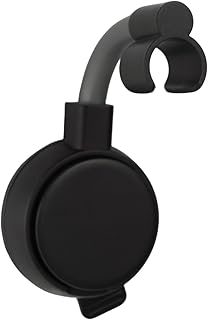 Wall Mounted Handheld Shower Head Holder - Suction -Reusable - 360 Swivel Adjustable - Wall Mount Shower Hose Holder (Matte Black)