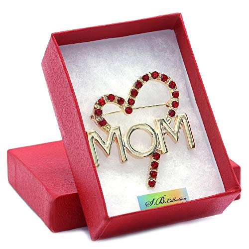 Valentine's Day Present I Love Mom Heart Brooch Pin Mother's Day Gift For Mom #TOP1