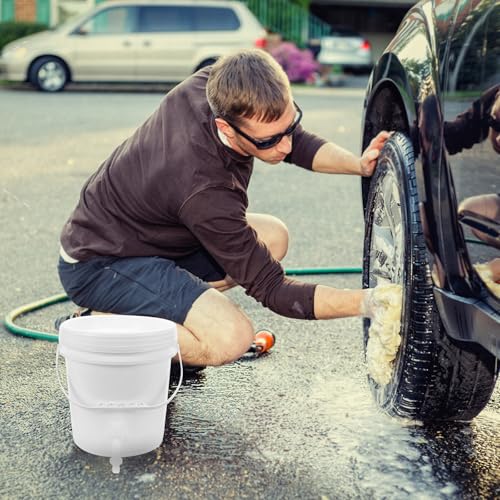 Seau à eau portable 10L avec robinet intégré réservoir plastique épais étanche