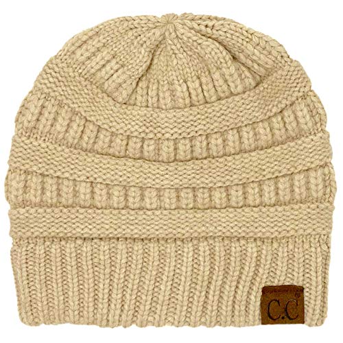 Image of Hatsandscarf CC Exclusives Solid Color Beanie Tail Hat for Adult (MB-20A)