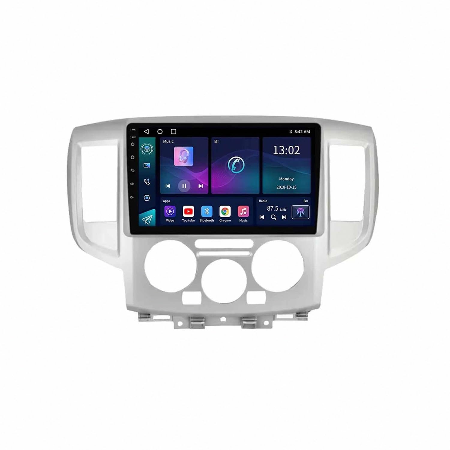 Radio Macchina Touch Screen per Nissan NV200 2009-2020 Wireless Carplay Android Auto Stereo Auto Bluetooth Ips con Pantalla Táctil con Gps, 8 Nucleo 8G+256G