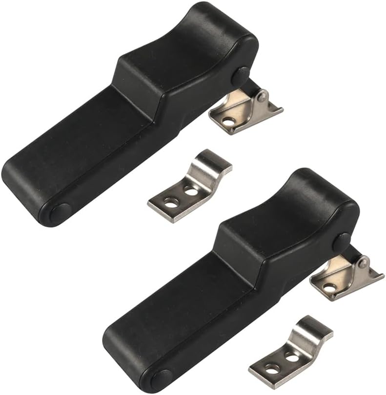 Flexible Soft Black Rubber Draw Latch Over Center thermoplastic elastomer Boat Latch with Concealed Keeper for Cooler, Boat Compartment