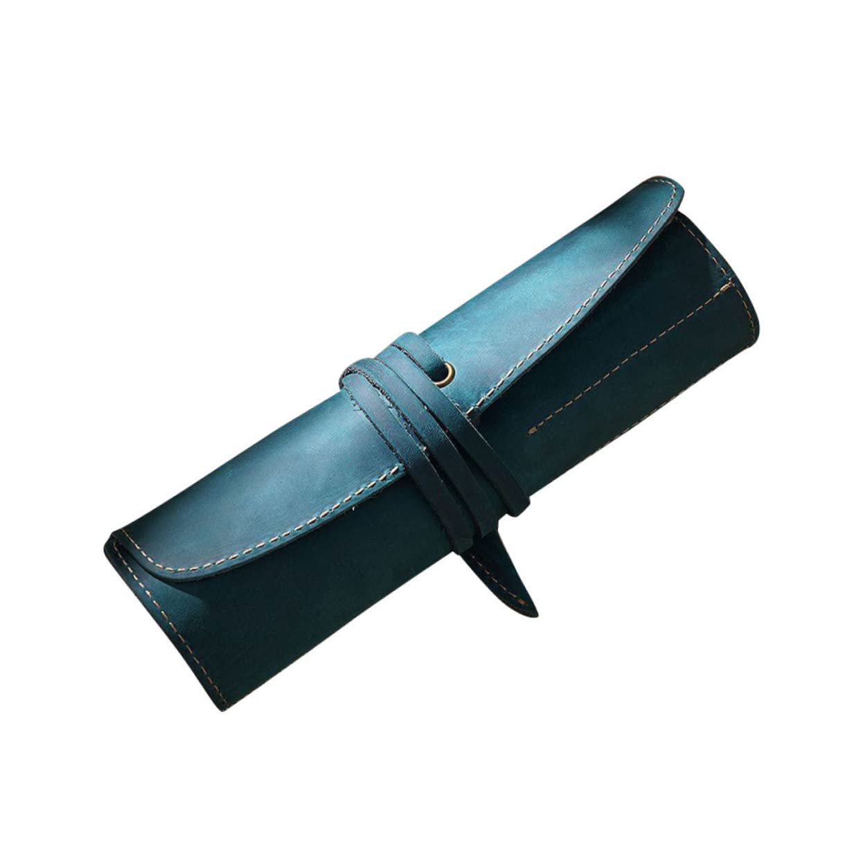 Estuche Enrollable de Cuero para Pluma Estilográfica, Azul