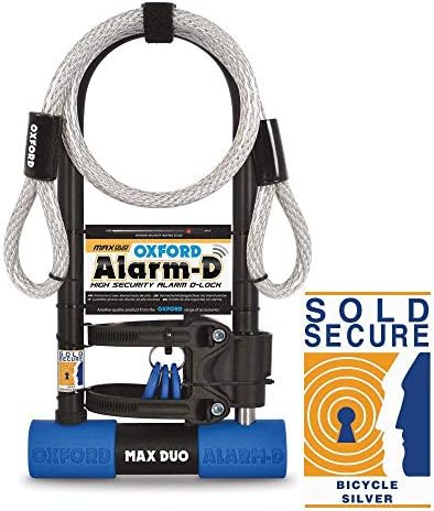 Oxford Unisex D Duo Max Alarmed Shackle, Black/Blue, One Size