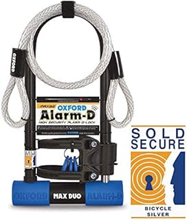 Oxford Unisex D Duo Max Alarmed Shackle, Black/Blue, One Size