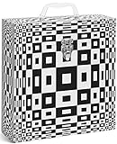 TUNES-TOTE 'ROUND ILLUSION BLACK' LP VINYL RECORD STORAGE CASE, 12