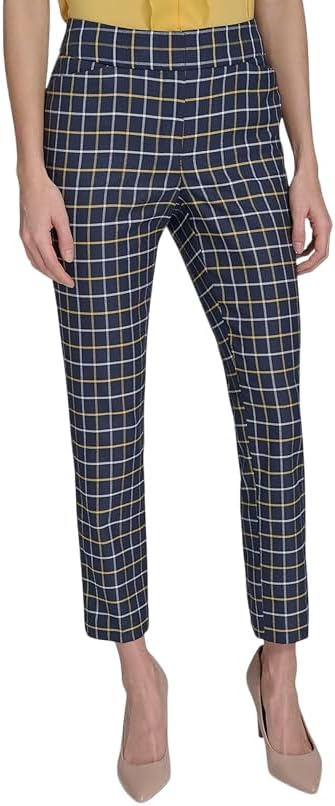Tommy Hilfiger Womens Slim Fit Pinstripe Print Trousers
