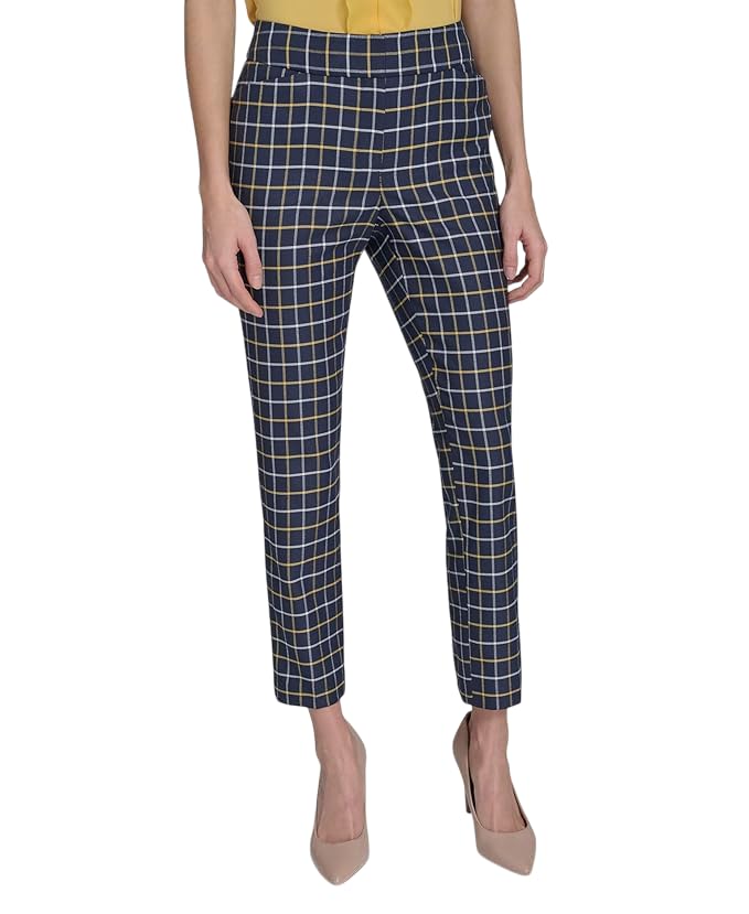 Pantalon slim fit imprimé rayures fines Tommy Hilfiger bleu taille 34