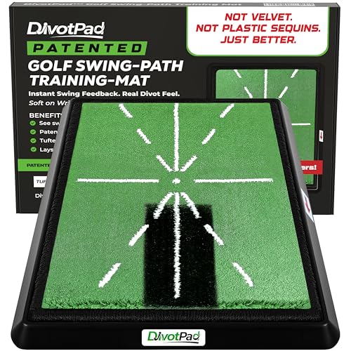 DivotPad Patented Golf Training Aid, Golf Mats Practice Indo...