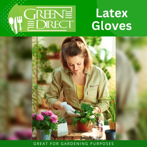 Green Direct Disposable Latex Gloves Powder Free Cleaning Gloves Size Small, Pack Of 100 #TOP7