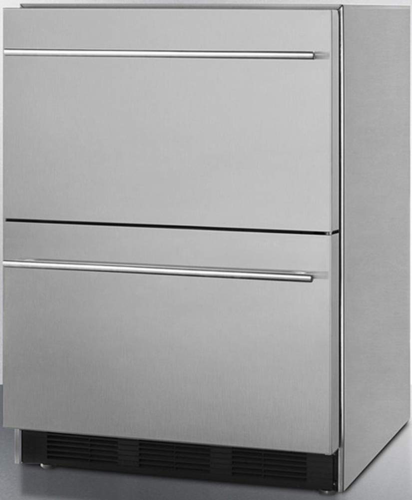 Summit 24 Inch 24" Refrigerator Drawers SP6DBS2D7ADA - View 2 | Fridge.com