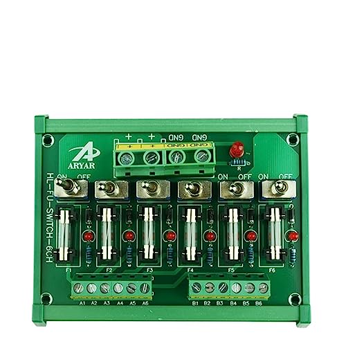 Module de fusible à 6 positions pour Rail DIN support de distribution AC DC 5-32V