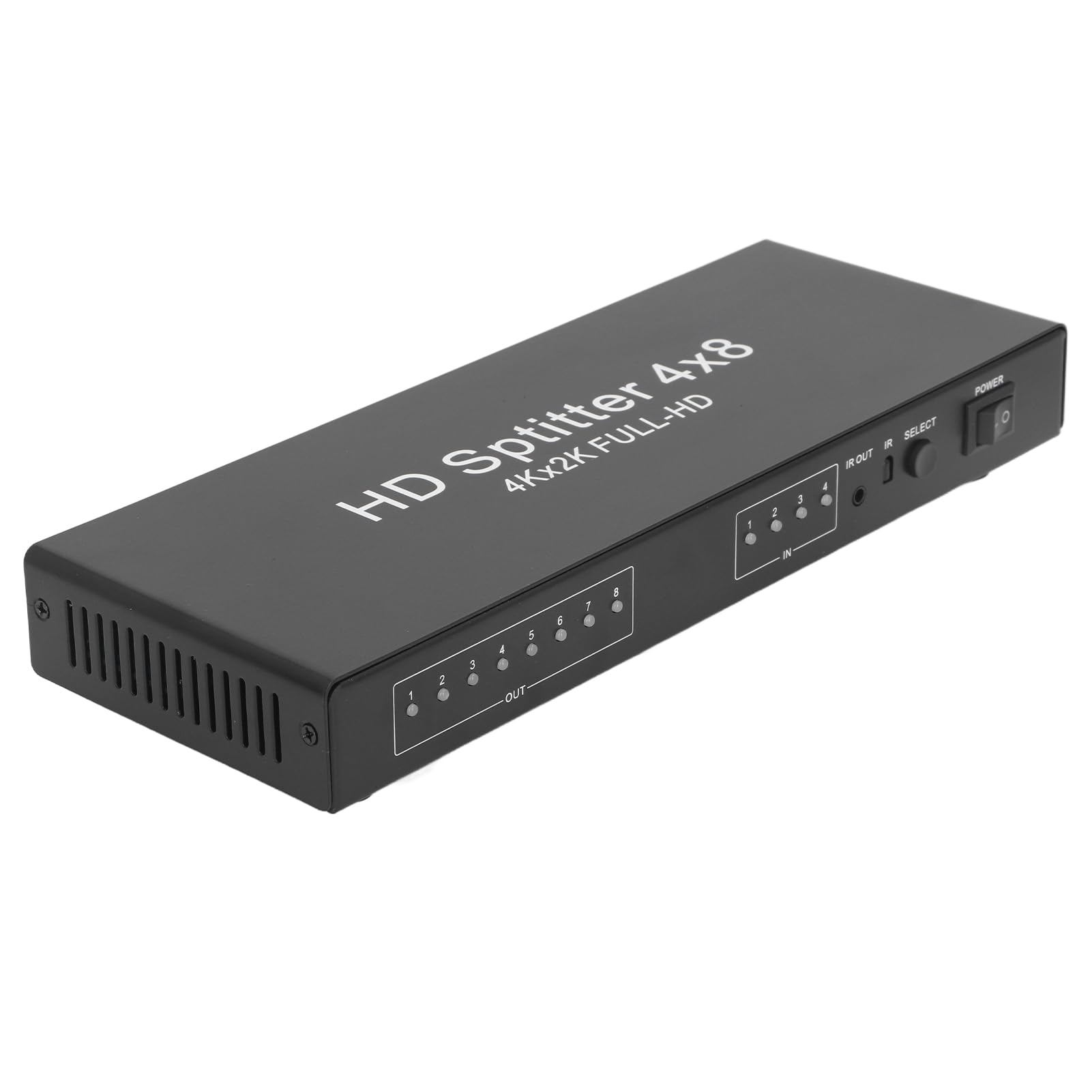HDMI 4 Ingressi 8 Uscite, Commutatore Splitter HDMI 4K Multiporta con Telecomando, Selettore Automatico HDMI per Monitor TV Proiettori Desktop Laptop Console di Gioco
