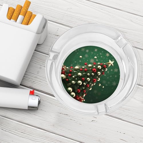 Cendrier en verre pour le bureau lavable et stable pour table