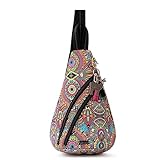 Sakroots Women's Go Sling Backpack in Nylon Eco Twill, Rainbow Wanderlust, One Size