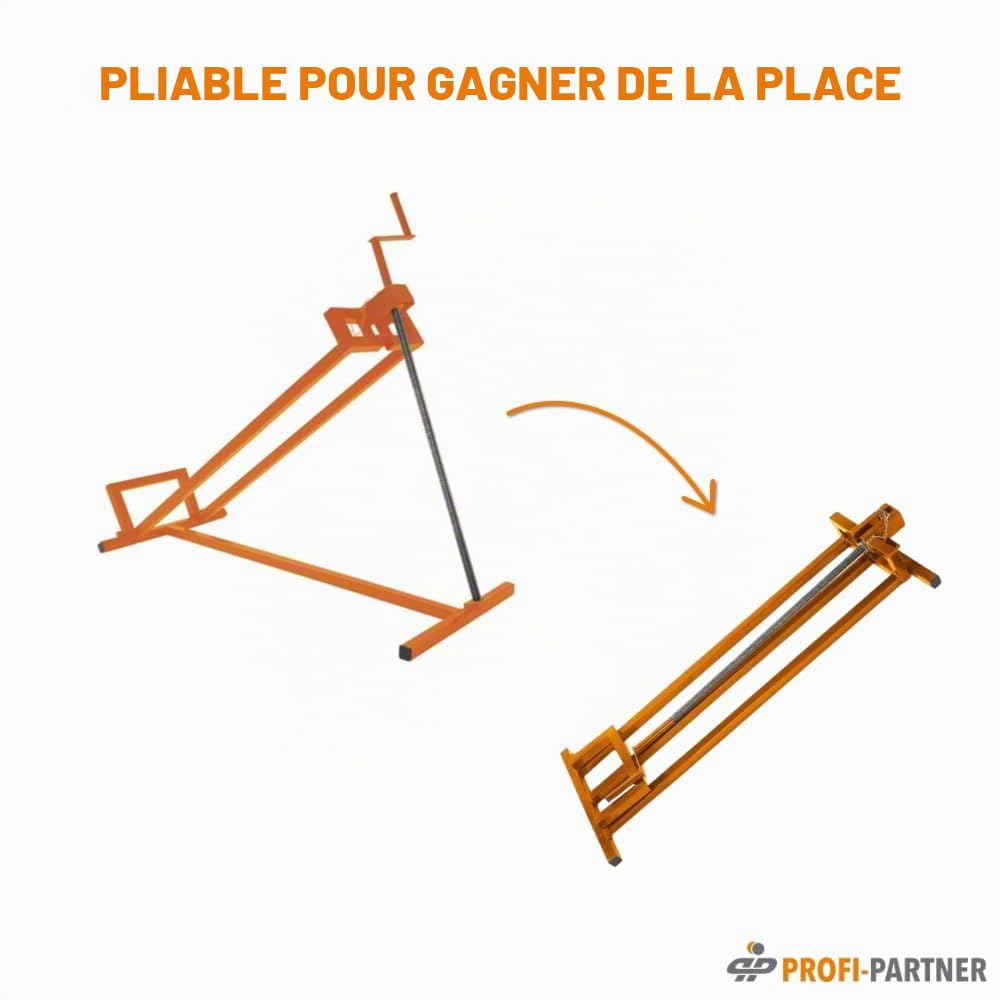 Lève-tondeuse inclinable – Dispositif de levage jusqu’à 400 kg | Réglable en continu, pliable & stable | Pour tondeuses, quads, tracteurs-tondeuses et autres