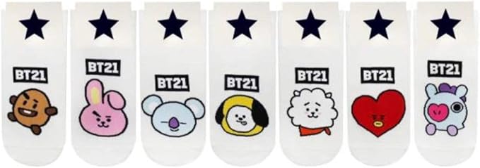 Amazon Bts キャラクター 7足組セット ソックス レディース ガールズ 靴下 くつした フットカバー 22 26cm 並行輸入品 Bts Bt21 フットカバー スニーカーソックス 通販