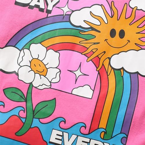 Image of HILEELANG Toddler Girl Easter Outfit Spring Summer Cotton Leggings Pants Tees Shirts Clothing Sets