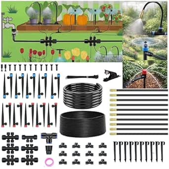 240FT Drip Irrigation System for Garden: 1/2