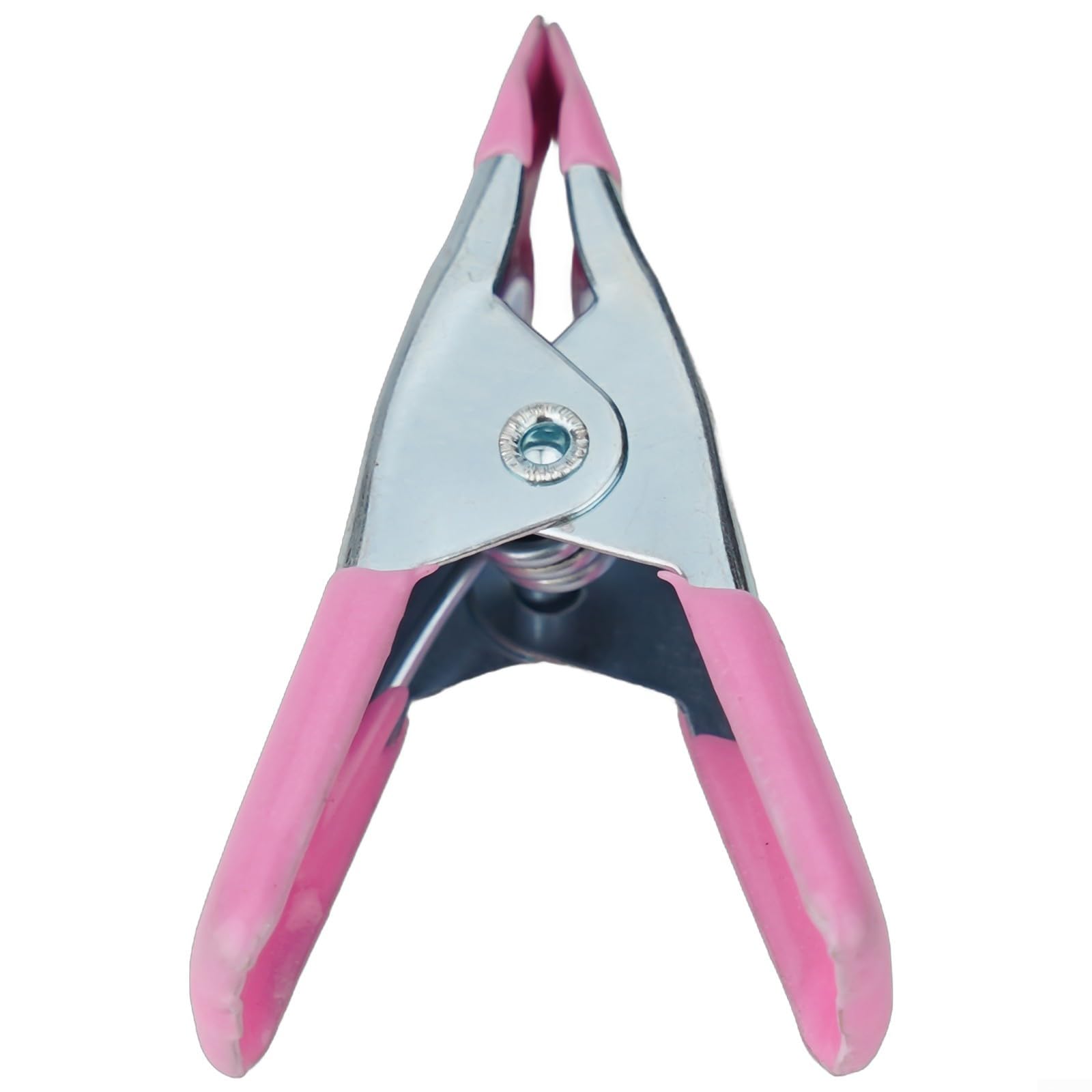 – Metal Spring Clamps 2 Inch Woodworking Grip Powerful Tools Heavy Duty Strong Rubber Grip A-Shaped Clip Soft Plastic Tips for Carpentry Photography(pink)