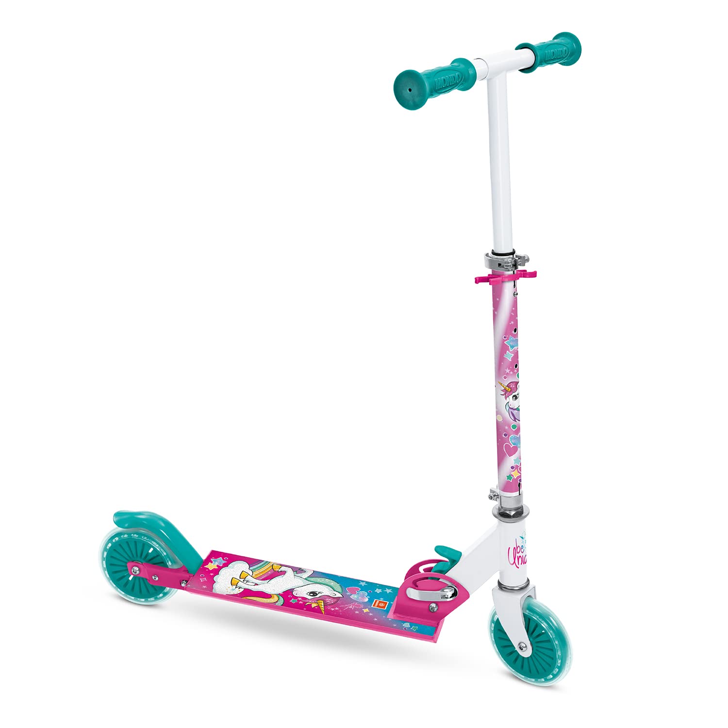 Mondo Toys – Alu Scooter UNICORN – Children's Aluminium Scooter with 2 Wheels – Adjustable Handlebar – 28693