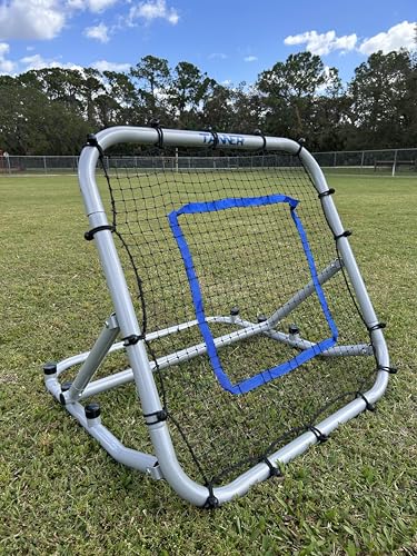 Tanner 3 x 3 Portable Adjustable Rebound Net (Square) for Baseball Softball - Pitching Throwing and Fielding