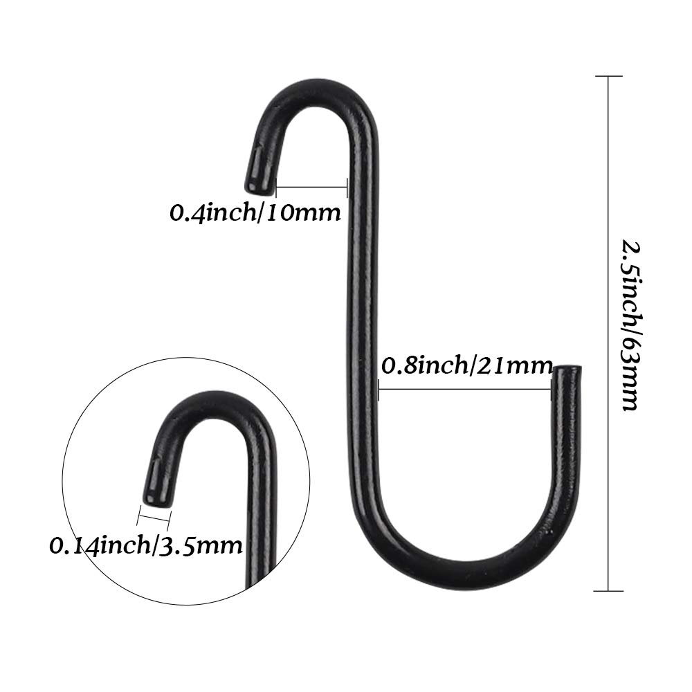Exclusive Discount 80% Offer 18 Pack Black S Hooks for Hanging, 2.5 Inch Small S Hooks Heavy Duty, Steel S Shaped Hooks for Hanging Plants, Closet, Mug, Pot and Pan Black Friday Sale 2022 18 Pack Black S Hooks for Hanging, 2.5 Inch Small S Hooks Heavy Duty, Steel S Shaped Hooks for Hanging Plants, Closet, Mug, Pot and Pan