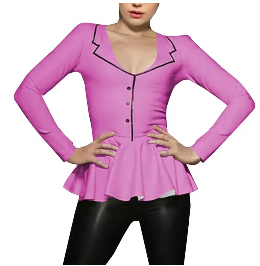 Sissy Slim Fit A-line plissé col rabattu manches longues Fishtail Patchwork Blouse High Street All-Match Tops personnalisables