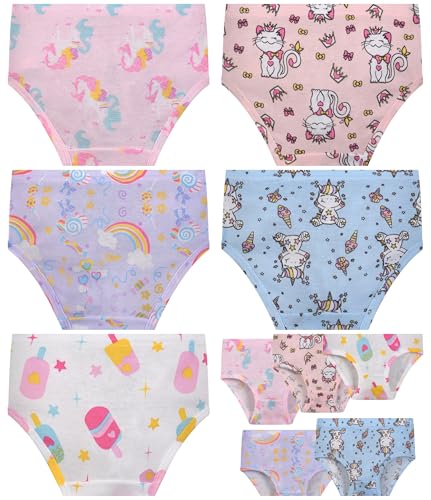 Little Girls 100% Cotton Cute Thick underwear Toddler Briefs Kids Soft Panties2