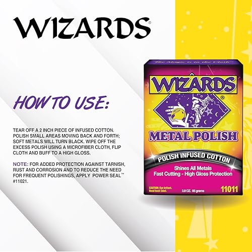 Wizards Metal Polish_Silver, Brass, Stainless & Aluminum Car Care 3oz-wt_11011 - Thumbnail 3