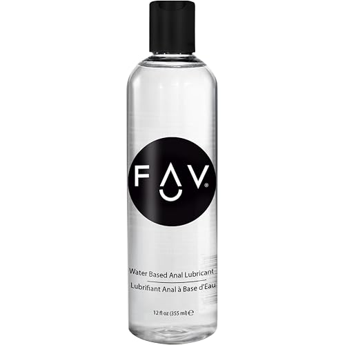 FAV Water Based Anal Lube, Slippery and Rich Backdoor Personal Lubricant to Enhance Sex, for Men, Women, Couples, Toy Friendly and Condom Compatible, 12 Fl Oz