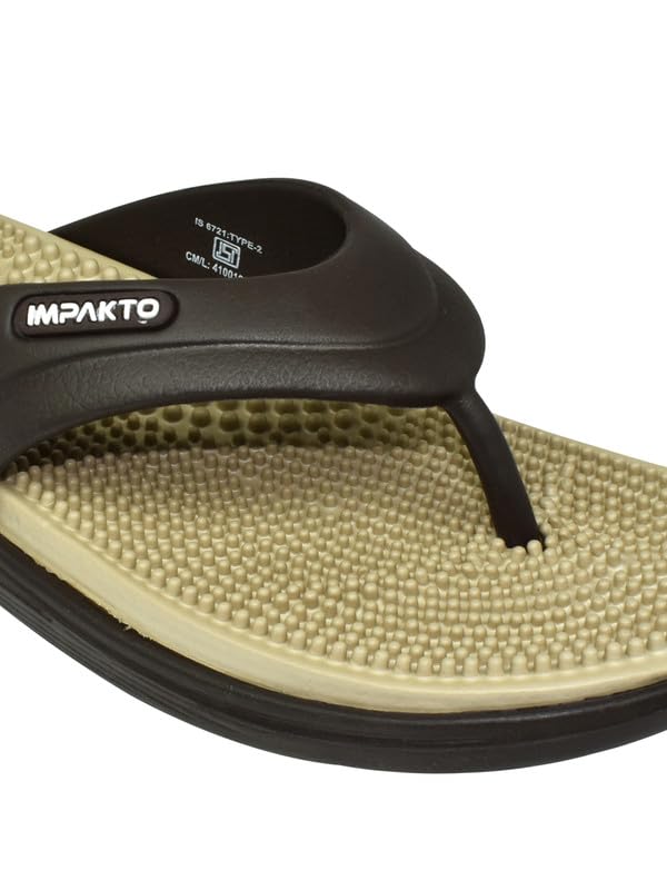 Image of Impakto by Ajanta Classic Slippers for Men | Stylish, Comfortable & Lightweight Flip Flops for Men's | Flexible & Durable | Flat, Rubber, Anti Skid, Soft Daily Use Chappal