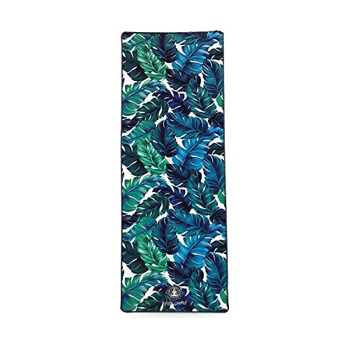 Yoga World Yoga Towel - Thick, Soft, Sweat Absorbent, Nonslip Exercise cloth Made with Microfiber Fabric - For Bikram, Pilates, Beach & Home Workout - Machine-Washable - 72 x 24 inch - (Palm Green)