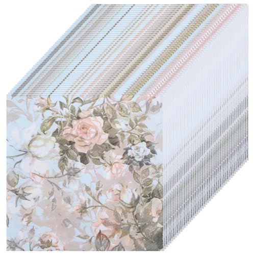 Servilletas de papel con absorción fuerte y estampado floral DOITOOL paquete de 5
