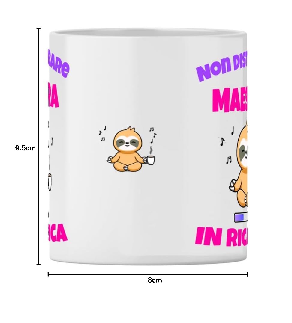 TeeDesign Tazza Maestra, Idea Regalo di compleanno o natale per lei, Tazza per regali divertenti, Gadget Tazze con mestieri da regalare