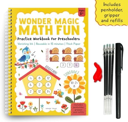 I Wonder Math Questions Wonder Magic Maths Practice Workbook for Preschoolers Count, Match ...