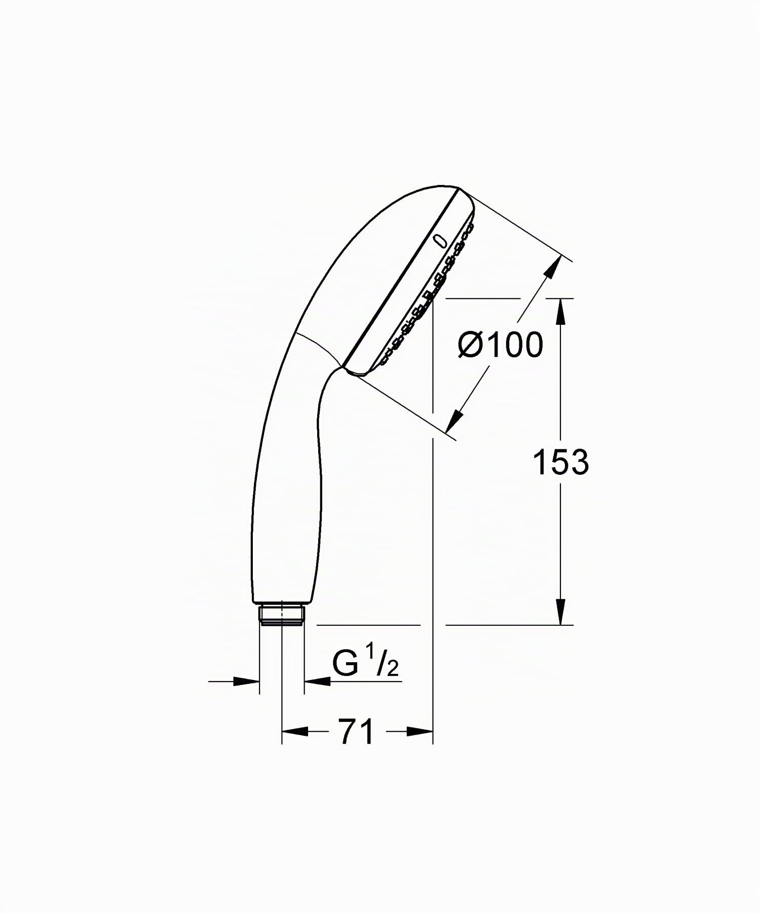 GROHE Tempesta Manopola Doccino Doccia (3 getti, 110 mm, DreamSpray erogazione uniforme, SpeedClean anticalcare), Cromo, 28261002