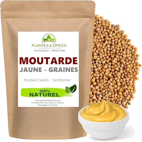 Moutarde Jaune en Graine Premium 500g - Idéal Recette Moutarde Ma...