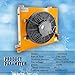 AH1012T-CA Industrial Hydraulic Oil Cooler 120W 12VDC 100L/min Low Noise and Power Usage, for Engineering Machinery Air Cooled Oil Radiator Precise Welding & Efficient Fan