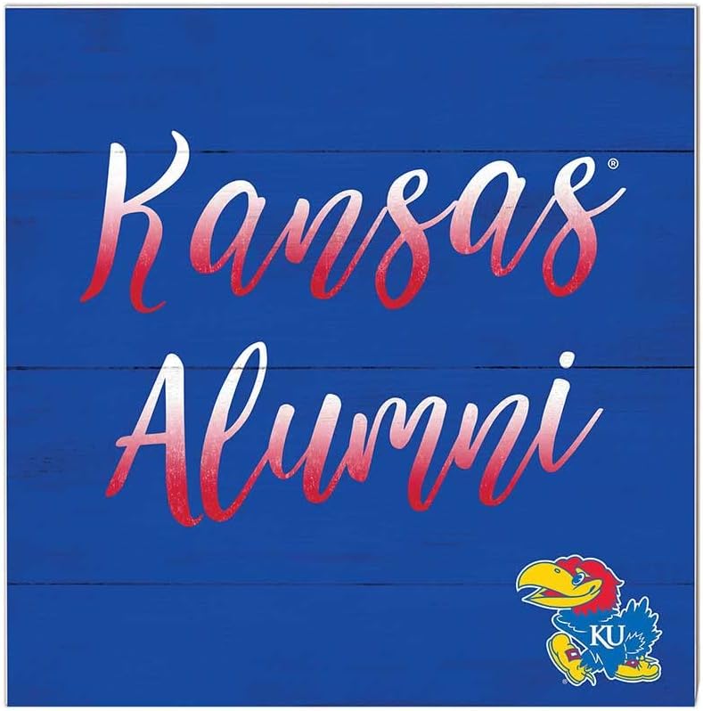 KH Sports Fan Kansas Jayhawks 10"x10" Team Alumni Sign, One Size, Multi