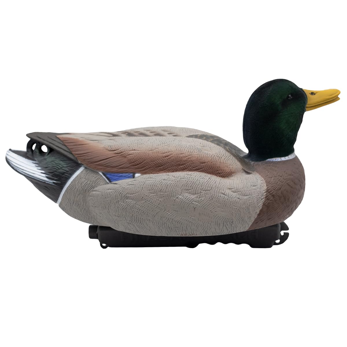 Final Approach Live Mallard EVA Floaters with Flocked Drake Heads and 12 Slot Decoy Bag, 12 Pack