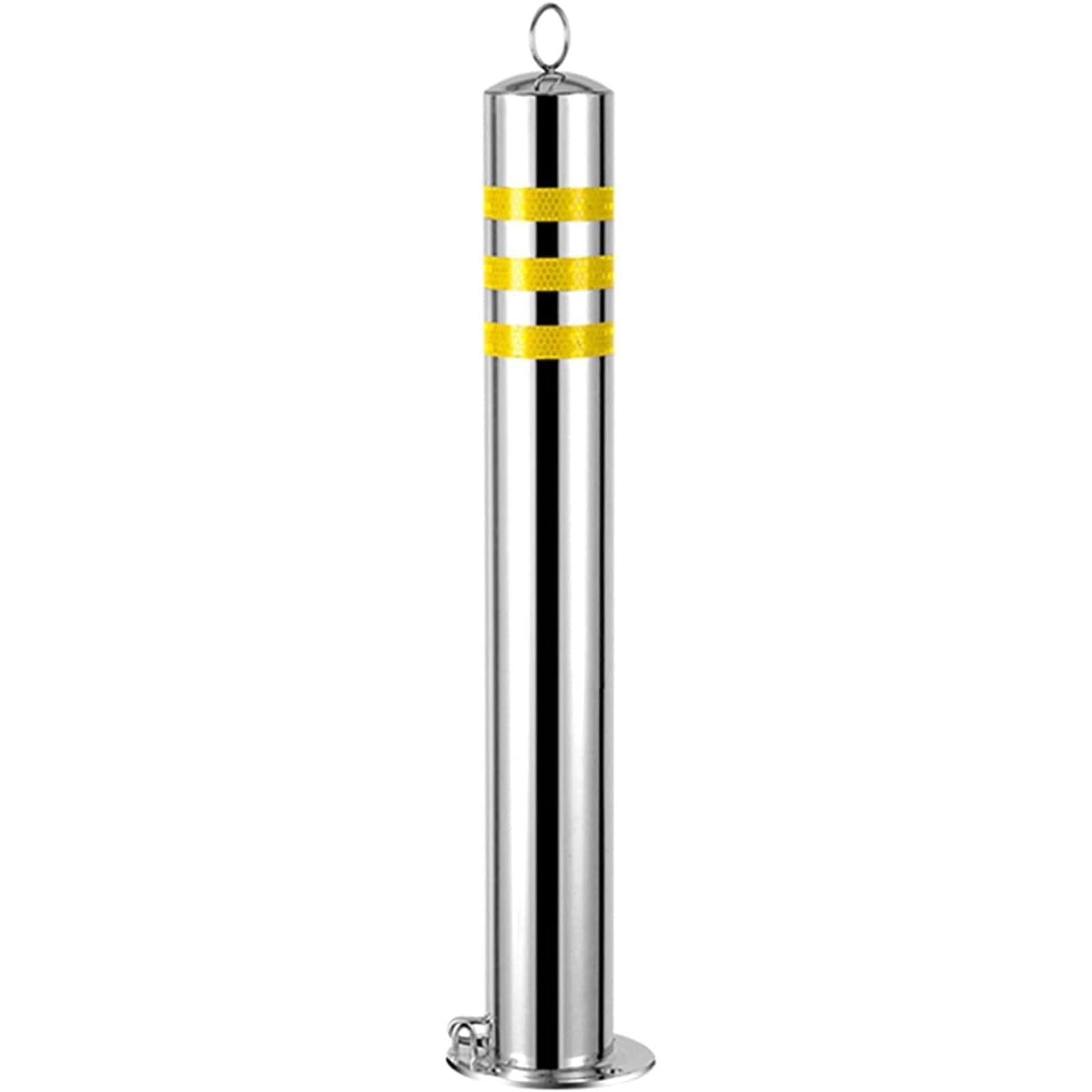 Poteau de stationnement anti-intrusion en inox avec serrure et vis incluses