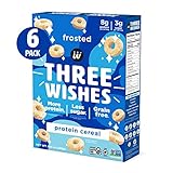 Protein and Gluten-Free Breakfast Cereal by Three Wishes - Frosted, 6 Pack - High Protein and Low Sugar Snack - Vegan, Kosher, Grain-Free and Dairy-Free - Non-GMO Protein and Gluten-Free Breakfast Cereal by Three Wishes - Frosted, 6 Pack - High Protein and Low Sugar Snack - Vegan, Kosher, Grain-Free and Dairy-Free - Non-GMO