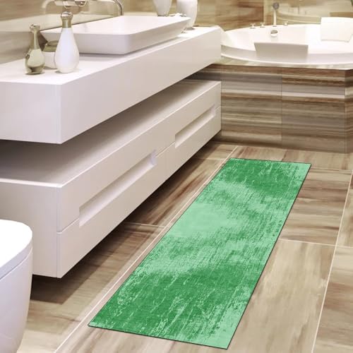 Tapis de couloir antidérapant vert fini les glissades tapis 100x500 cm
