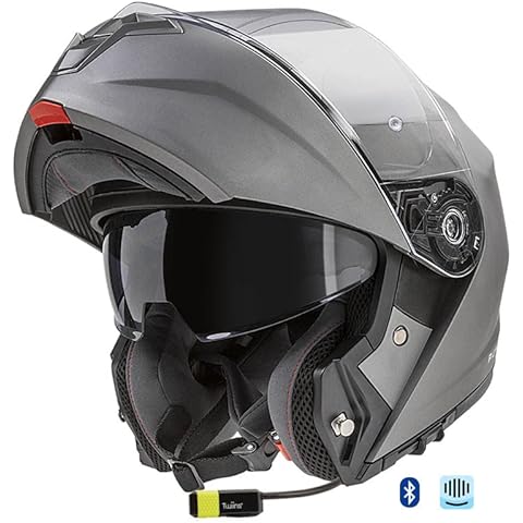 Casco Modular GARIBALDI G100 con Bluetooth-Intercom y Visor Solar Cover