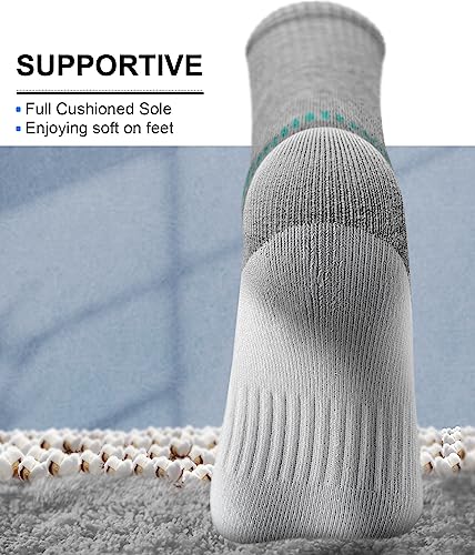 Image of BULLIANT Men 6-Pack Athletic Compression Crew Socks for Running Gym Sports